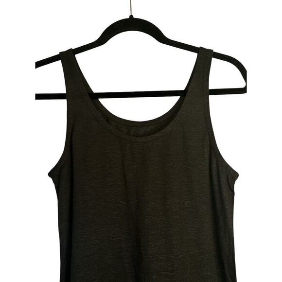 Chaser Women's Sleeveless Cutout Back Scoop Neck Tank Top Tee Size M Black NWT - Picture 2 of 5